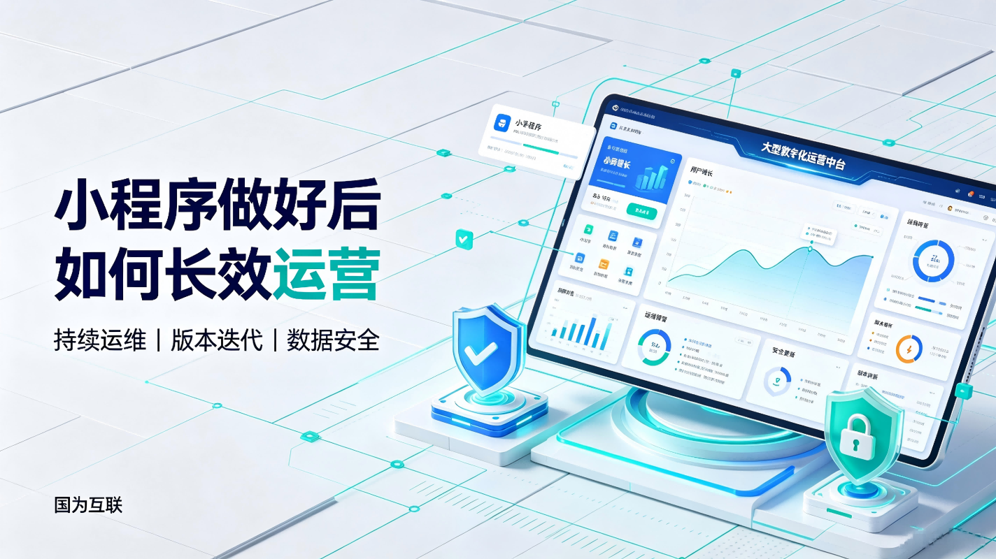 小程序做好后如何长效运营？运维、迭代、数据安全解决方案｜国为互联