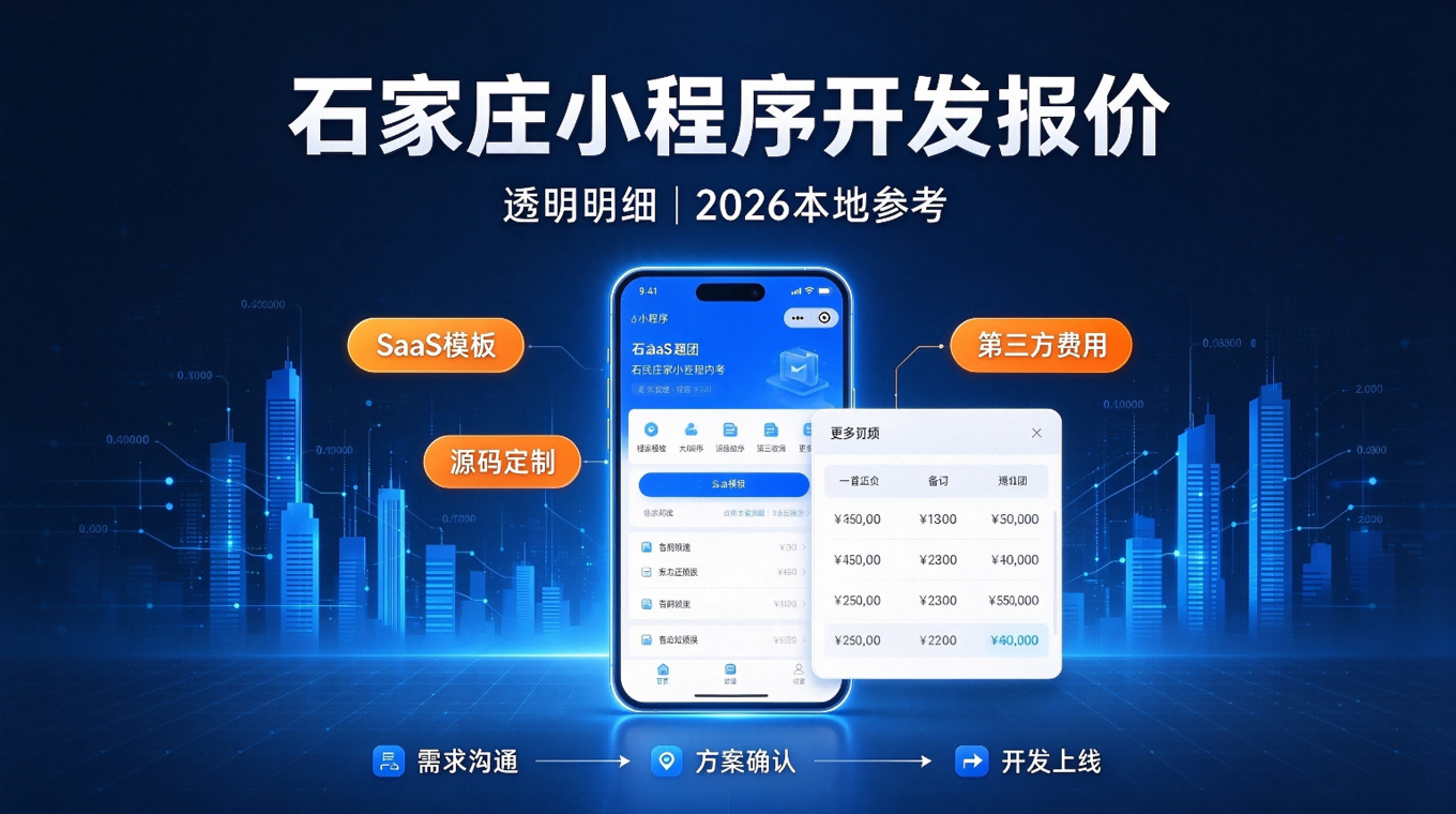 2026石家庄小程序开发报价｜合规真实服务明细（模板/定制分开说明）